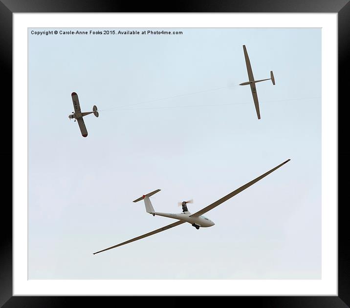  Gliders And Towing Aircraft Framed Mounted Print by Carole-Anne Fooks