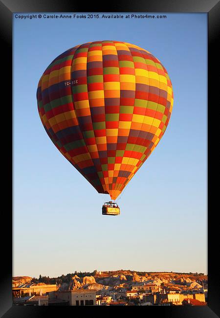  Ballooning Over Goreme Framed Print by Carole-Anne Fooks