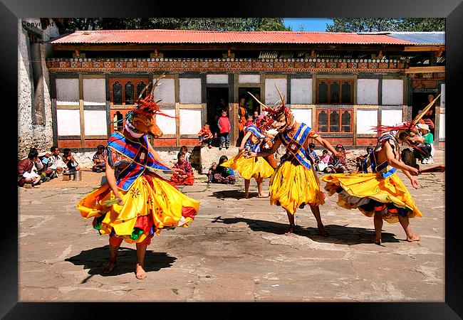   Tashiling Festival, Eastern Himalayas, Bhutan Framed Print by Carole-Anne Fooks