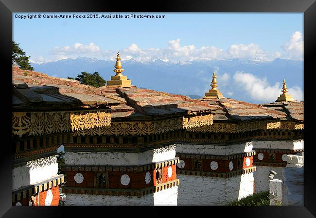  Memorial Site, Dochula Pass, Bhutan. Framed Print by Carole-Anne Fooks