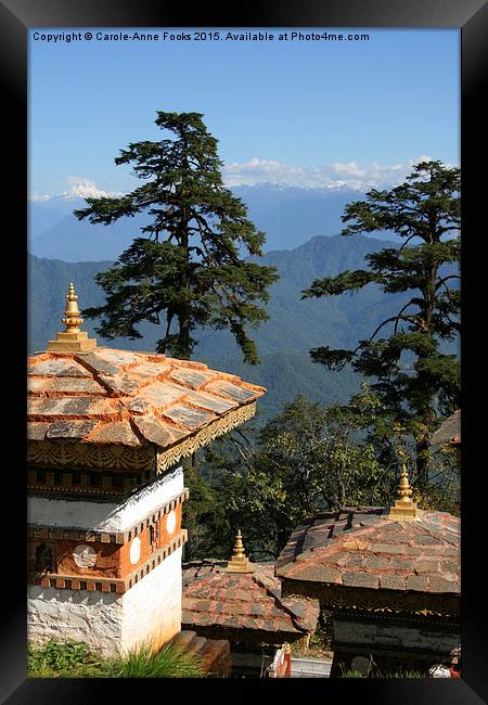   Memorial Site, Dochula Pass, Bhutan. Framed Print by Carole-Anne Fooks