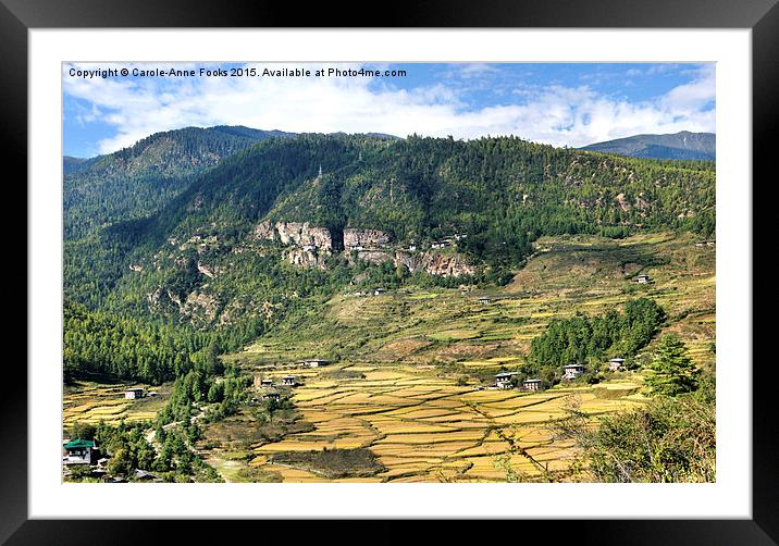  The Paro Valley, Bhutan Framed Mounted Print by Carole-Anne Fooks