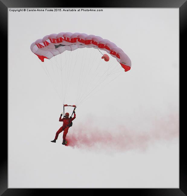 Army Red Beret Parachute Team Member Framed Print by Carole-Anne Fooks