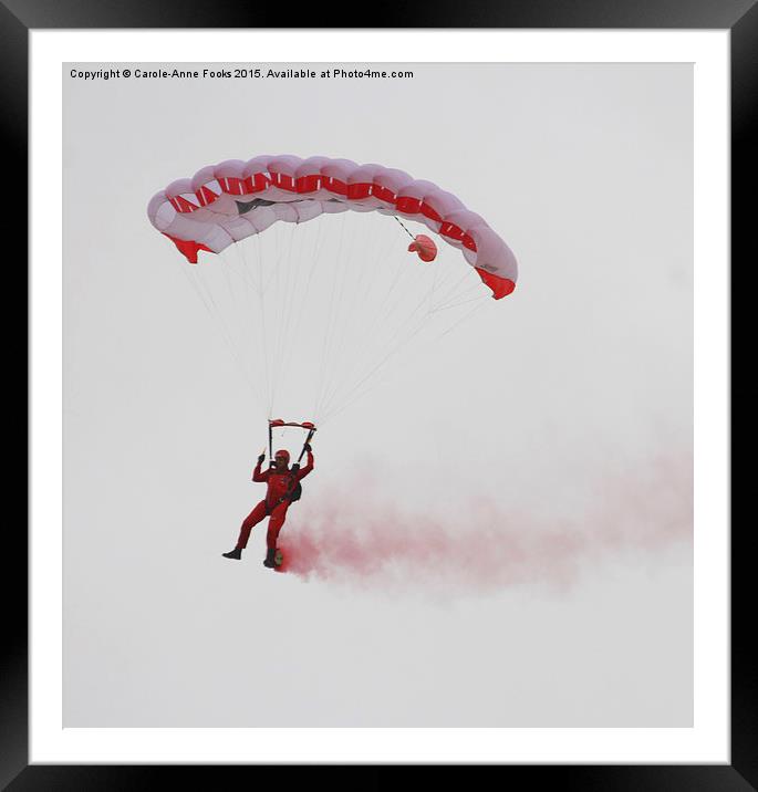 Army Red Beret Parachute Team Member Framed Mounted Print by Carole-Anne Fooks