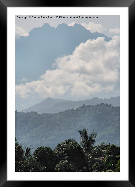  Mount Kinabalu with Cloud Framed Mounted Print by Carole-Anne Fooks