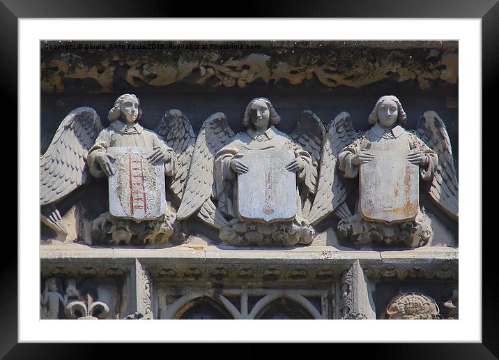 Angels on Canterbury Cathedral Gateway Framed Mounted Print by Carole-Anne Fooks