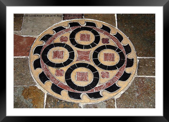   Floor Tiles  in Canterbury Cathedral Framed Mounted Print by Carole-Anne Fooks