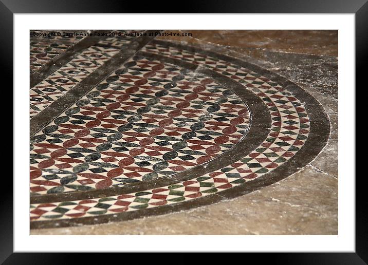   Floor Tiles  in Canterbury Cathedral Framed Mounted Print by Carole-Anne Fooks