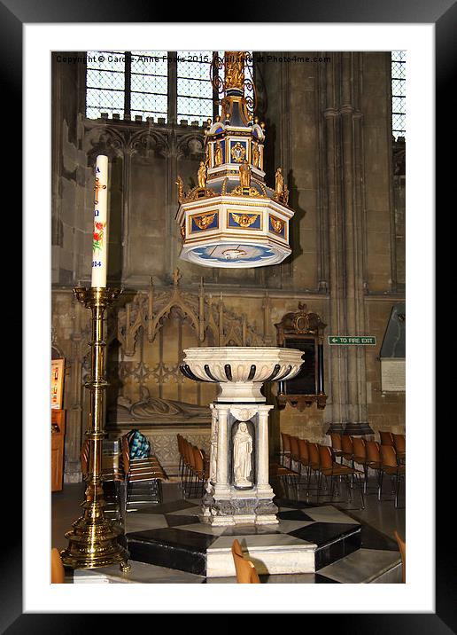  The Font Canterbury Cathedral Framed Mounted Print by Carole-Anne Fooks