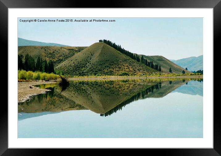  Cromwell Dam Reflections, New Zealand Framed Mounted Print by Carole-Anne Fooks