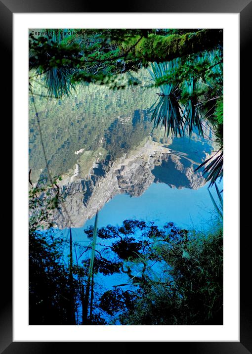  Mirror Lakes #1, New Zealand Framed Mounted Print by Carole-Anne Fooks