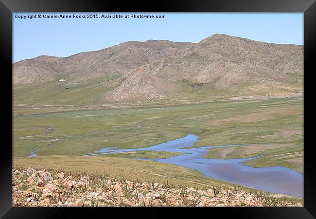  The River Kherlen, Mongolia Framed Print by Carole-Anne Fooks
