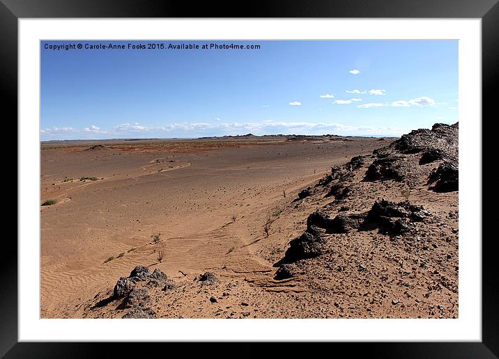  Southern Gobi Mongolia Framed Mounted Print by Carole-Anne Fooks