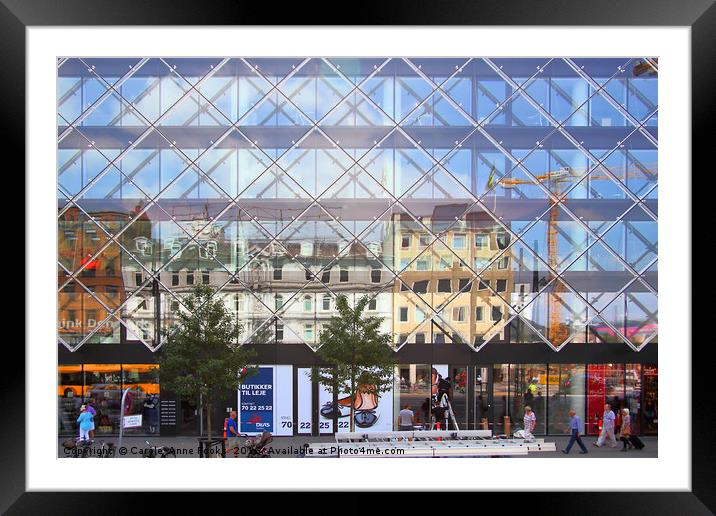 City Centre Reflections Copenhagen Framed Mounted Print by Carole-Anne Fooks
