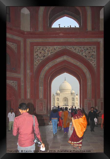Taj Mahal Through The Gate Framed Print by Carole-Anne Fooks