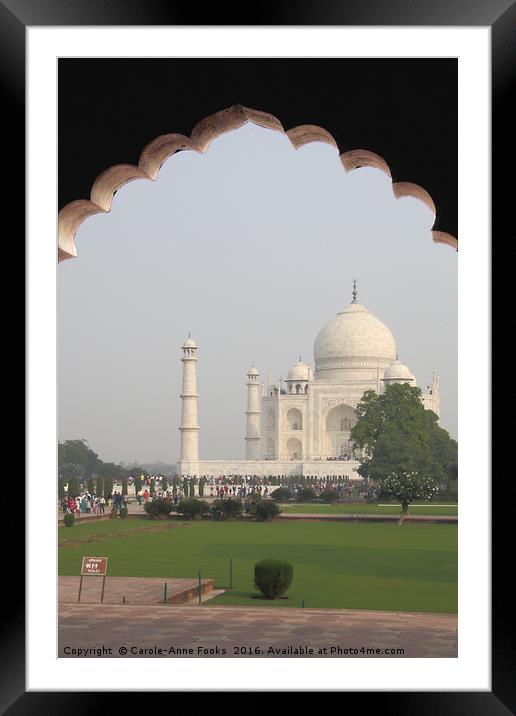 The Taj Mahal, Agra Framed Mounted Print by Carole-Anne Fooks