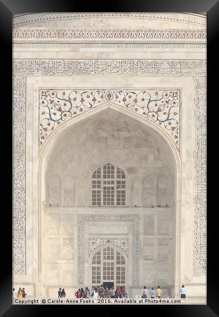 The Taj Mahal, Agra Framed Print by Carole-Anne Fooks