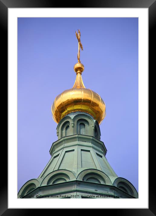 Uspenski Orthodox Cathedral, Helsinki, Finland Framed Mounted Print by Carole-Anne Fooks