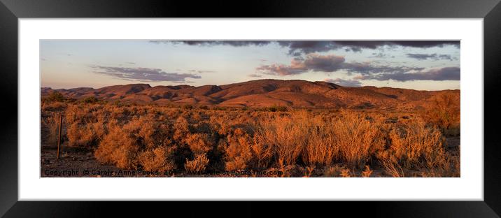 Sunset on the Heysen Range, Flinders Ranges Framed Mounted Print by Carole-Anne Fooks