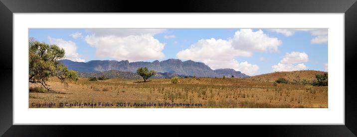 Panorama of the Elder Range, Flinders Ranges Framed Mounted Print by Carole-Anne Fooks