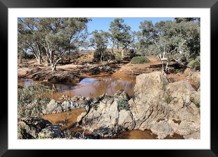 Kanyaka Waterhole Framed Mounted Print by Carole-Anne Fooks