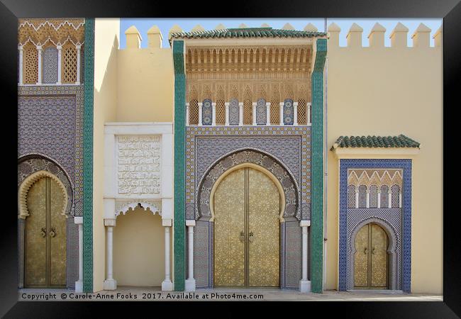 Doors of Beauty, Fes, Morocco Framed Print by Carole-Anne Fooks