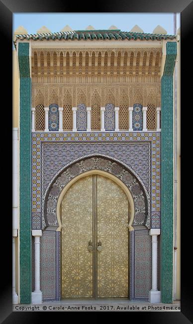 Doors of Beauty, Fes, Morocco Framed Print by Carole-Anne Fooks