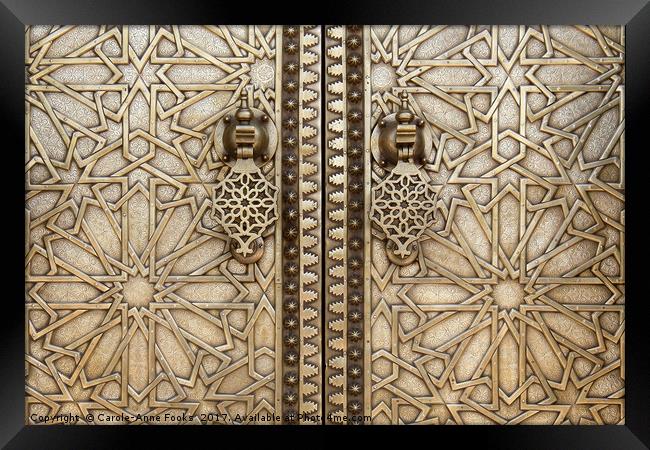 Doors of Beauty, Fes, Morocco Framed Print by Carole-Anne Fooks