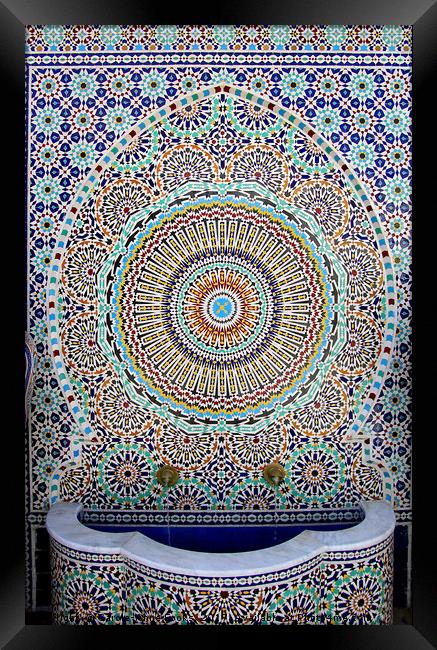 Fountain, Fes, Morocco Framed Print by Carole-Anne Fooks