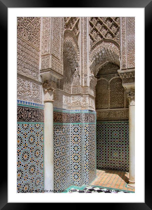 Medersa Bou Inania, Fes, Morocco Framed Mounted Print by Carole-Anne Fooks