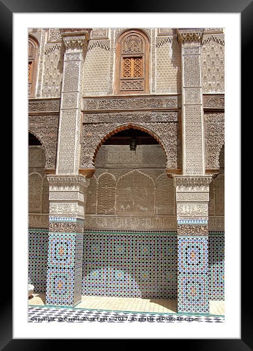 Medersa Bou Inania, Fes, Morocco Framed Mounted Print by Carole-Anne Fooks