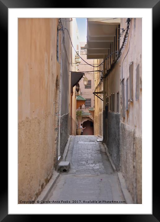 In the Medina, Fes Framed Mounted Print by Carole-Anne Fooks