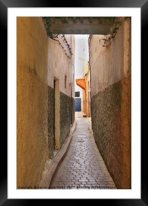 In the Medina, Fes Framed Mounted Print by Carole-Anne Fooks