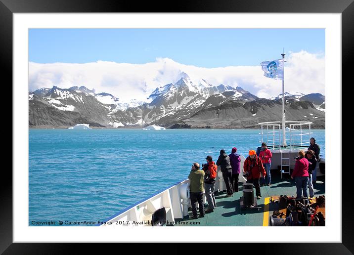 Approaching Grytviken, South Georgia Framed Mounted Print by Carole-Anne Fooks