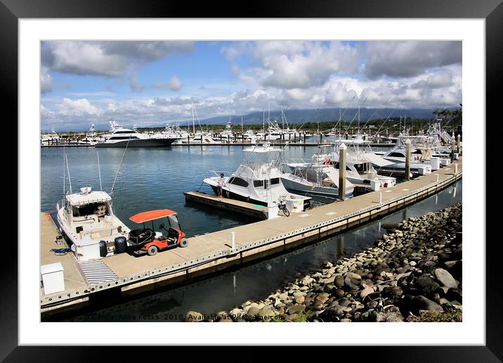 The Harbour at Quepos Framed Mounted Print by Carole-Anne Fooks