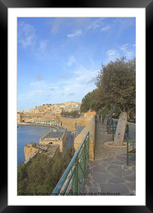 Grand Harbour, Valletta, Malta  Framed Mounted Print by Carole-Anne Fooks