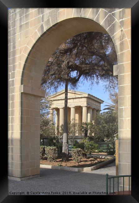 Lower Barrakka Gardens, Valletta, Malta Framed Print by Carole-Anne Fooks