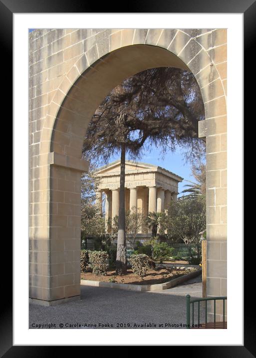 Lower Barrakka Gardens, Valletta, Malta Framed Mounted Print by Carole-Anne Fooks