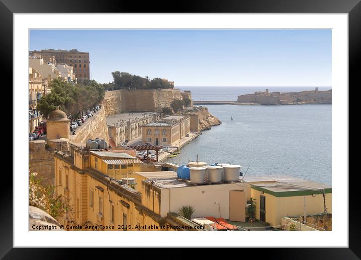 The Grand Harbour, Valletta, Malta  Framed Mounted Print by Carole-Anne Fooks
