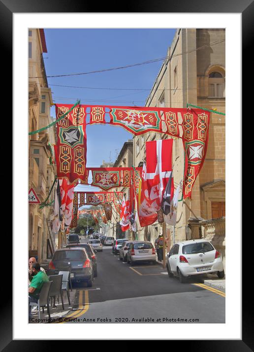Floriana, Valletta, Malta Framed Mounted Print by Carole-Anne Fooks