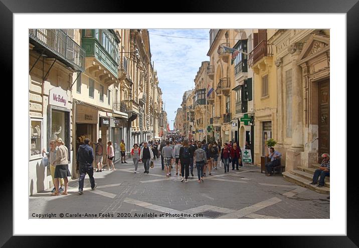 Valletta, Malta Framed Mounted Print by Carole-Anne Fooks