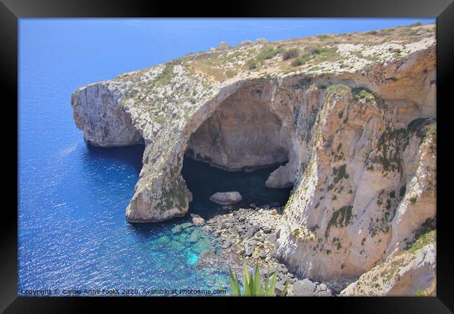 Qrendi, Wied iz-Zurrieq, Malta. Framed Print by Carole-Anne Fooks