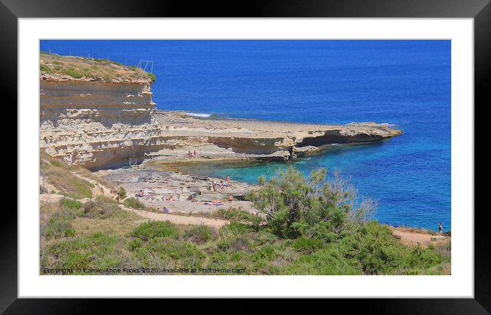 St. Peter's Pool , Malta. Framed Mounted Print by Carole-Anne Fooks