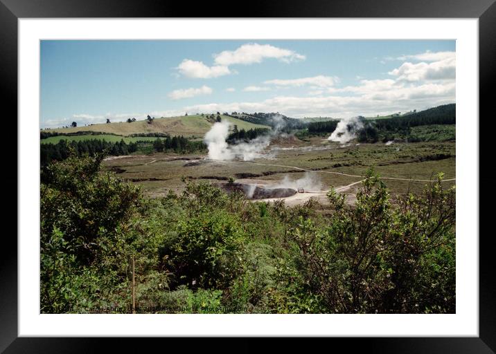 Craters of the Moon, New Zealand Framed Mounted Print by Carole-Anne Fooks