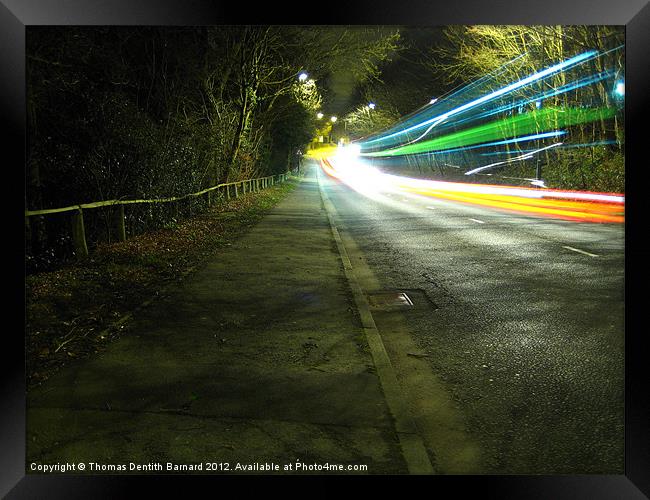 Nightime Rush Framed Print by Thomas Dentith Barnard