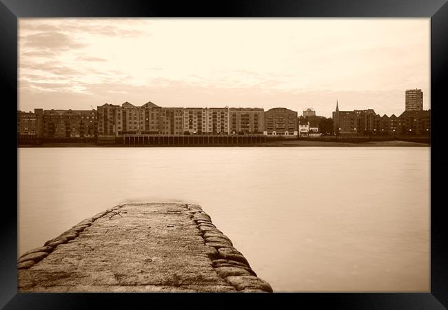 Sepia Slipway Framed Print by Thomas Dentith Barnard