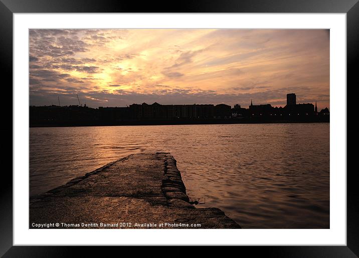 Skylit Slipway Framed Mounted Print by Thomas Dentith Barnard