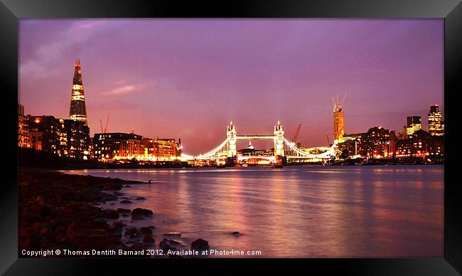 Tidal Tower Lights Framed Print by Thomas Dentith Barnard