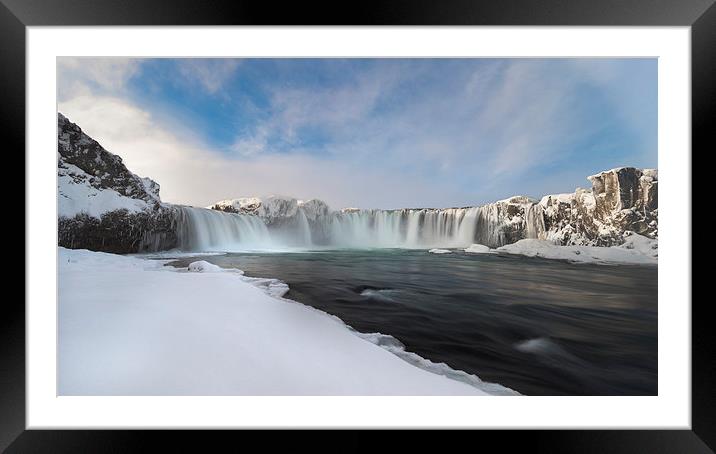 Godafoss Framed Mounted Print by Dave Wragg