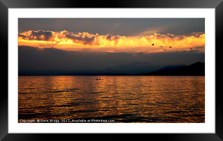Lake Como Sunset Framed Mounted Print by Dave Wragg